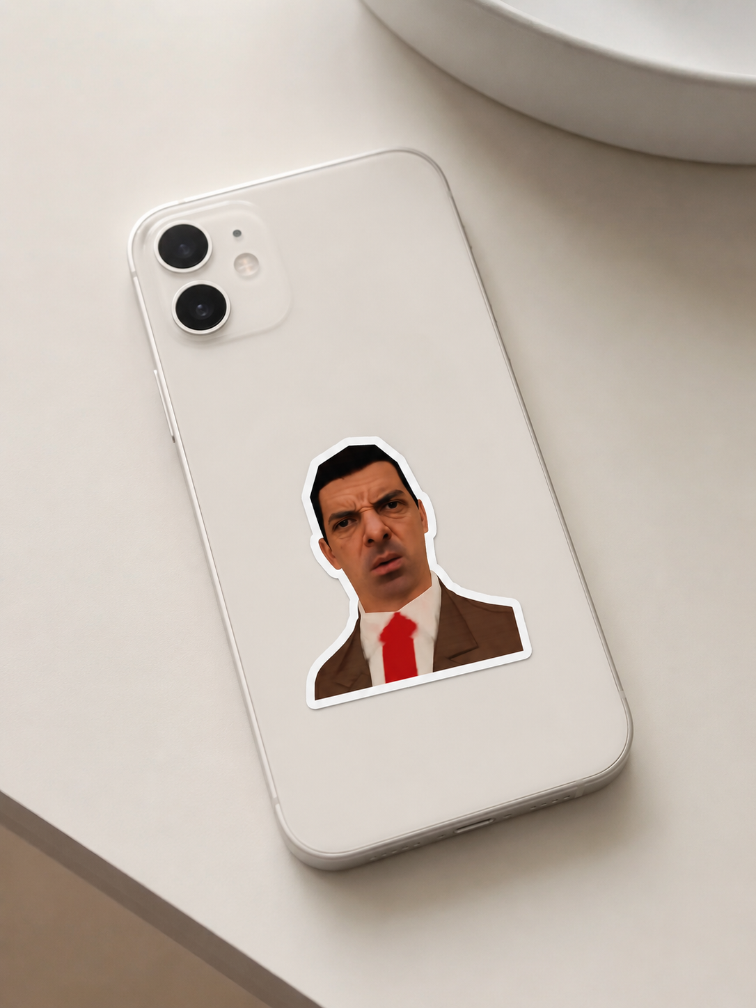 Confused Mr. Bean Meme Sticker