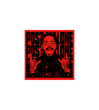 Post Malone Grunge Sticker – Red Hip Hop & Rap Sticker