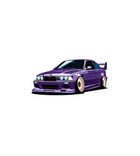 Purple BMW Coupe Sticker