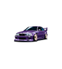 Purple BMW Coupe Sticker