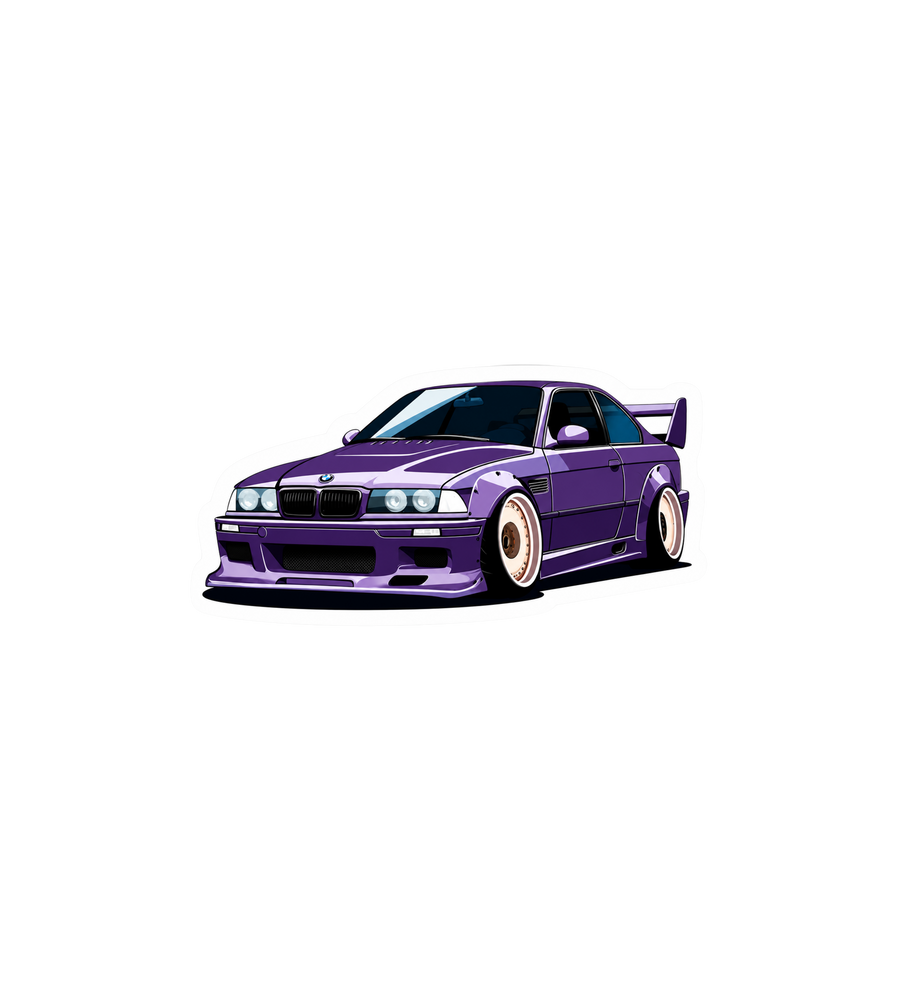 Purple BMW Coupe Sticker