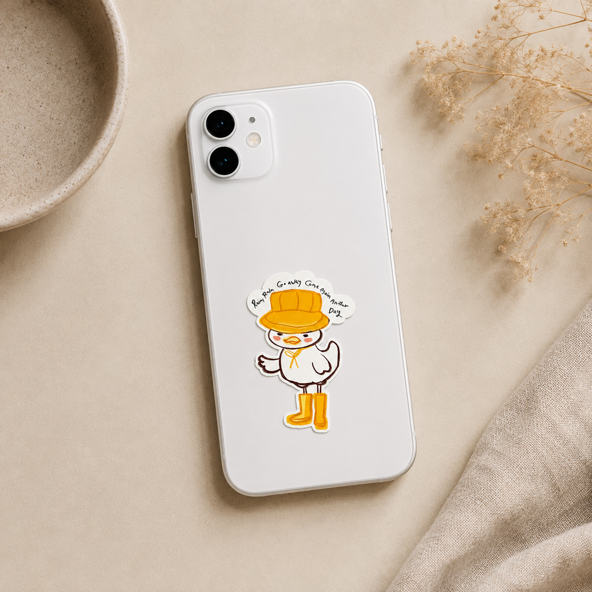 Rainy Day Duck Sticker