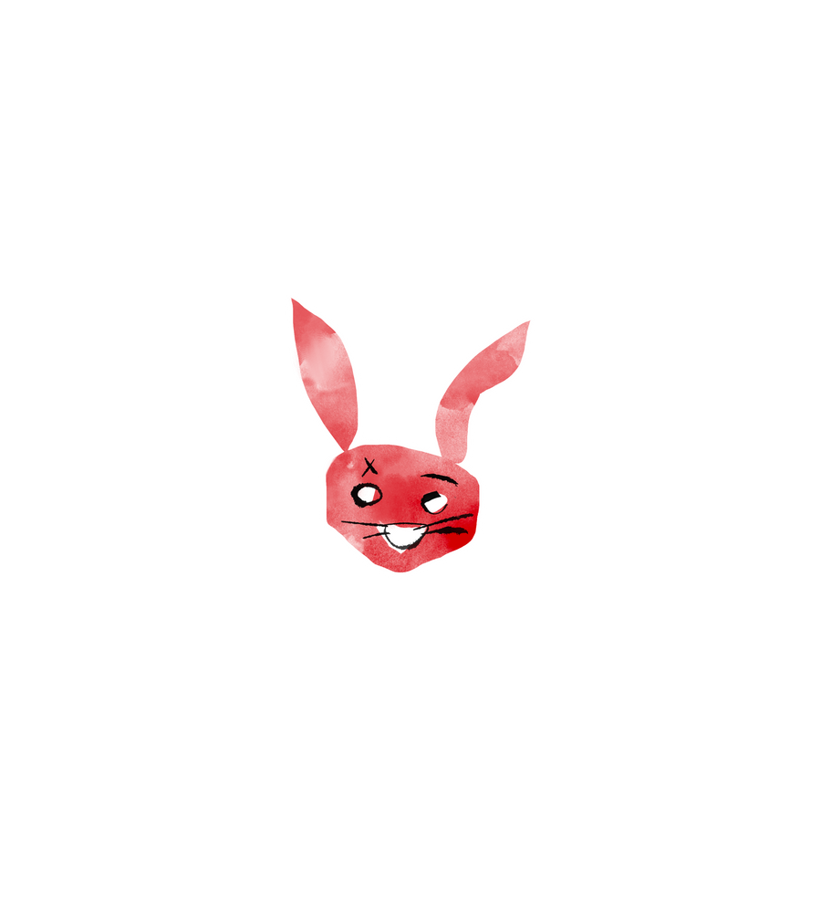 Red Rabbit Sticker