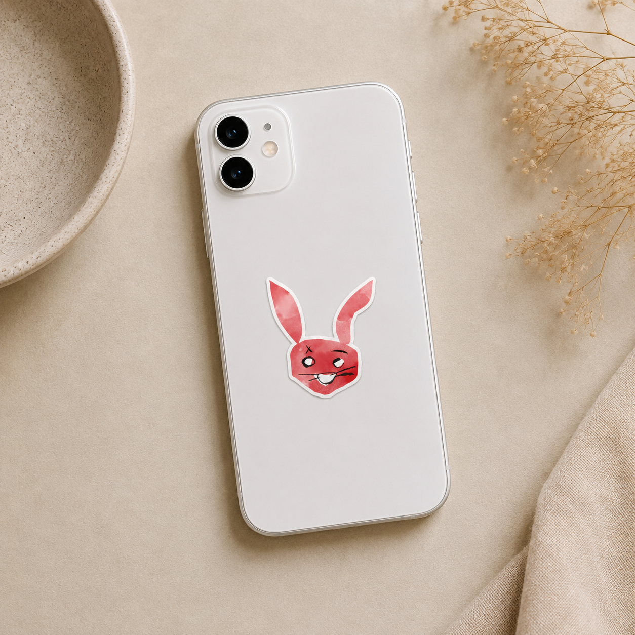 Red Rabbit Sticker