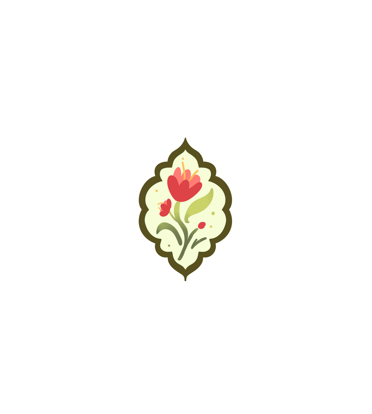 Floral Leaf Sticker