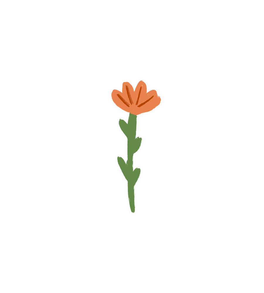 Orange Flower Sticker