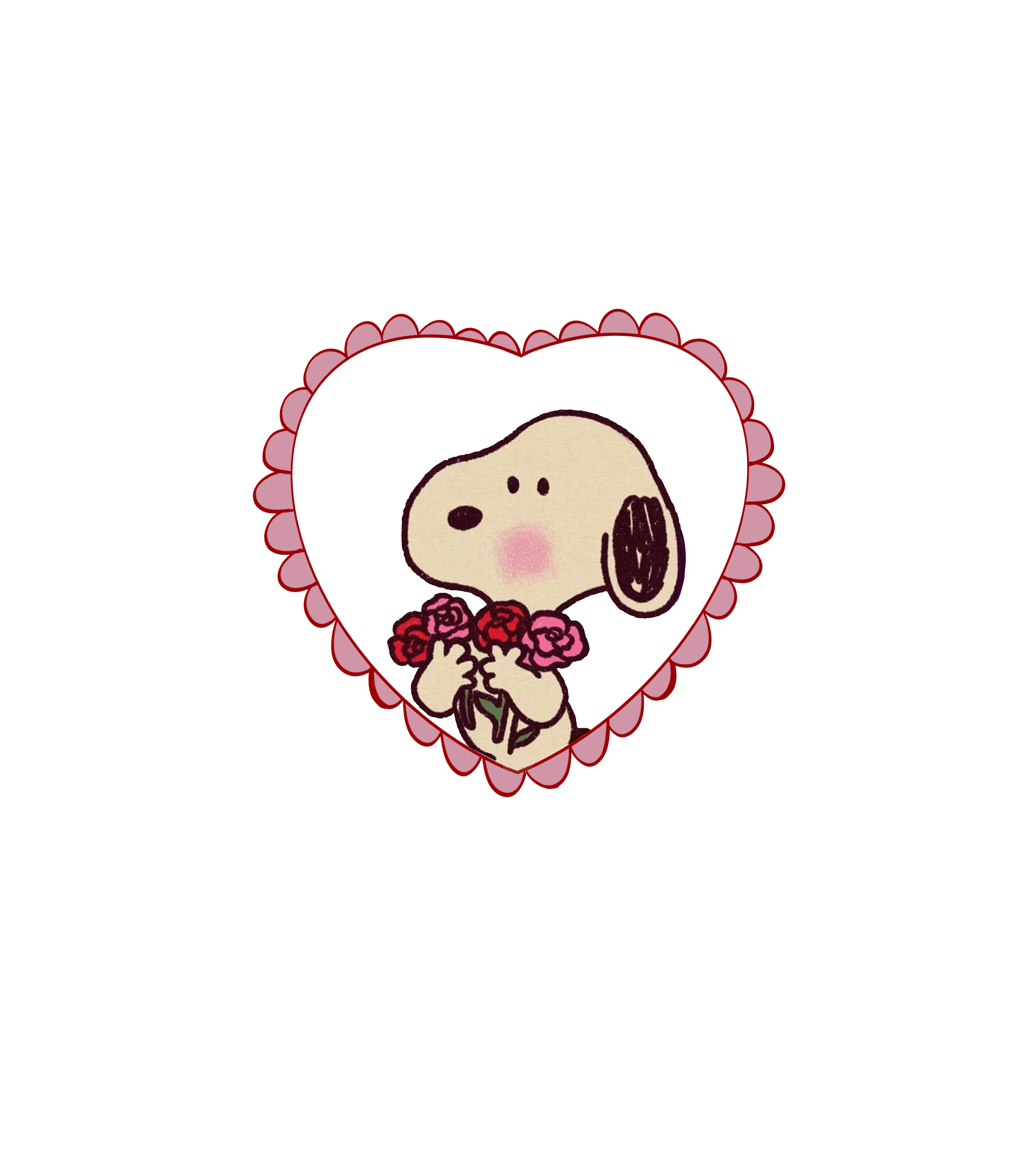 Snoopy Rose Bouquet Sticker