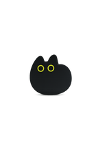 Round Black Cat Fridge Magnet | Cute Refrigerator Magnet for Home & Office