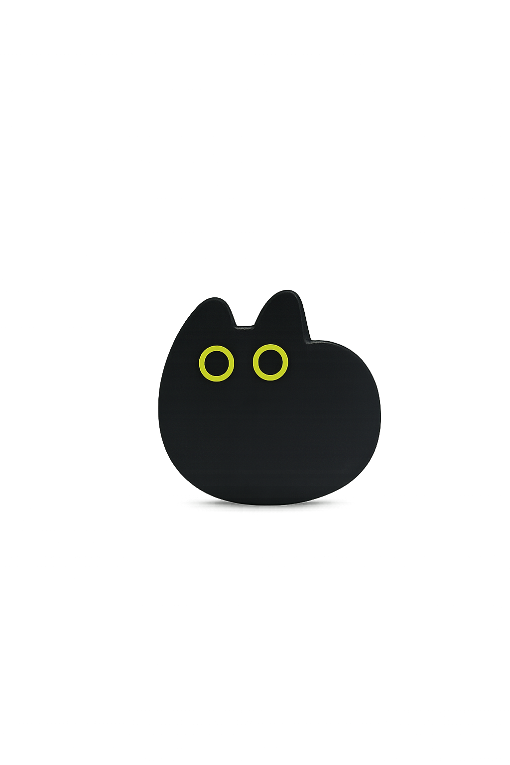 Round Black Cat Fridge Magnet | Cute Refrigerator Magnet for Home & Office