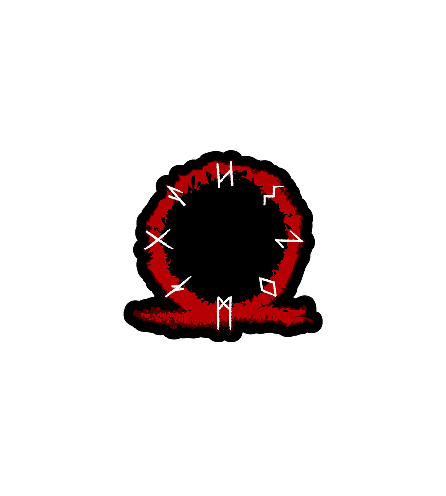 God of War Runes Dragon Sticker