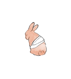 Bandaged Bunny Sticker