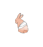 Bandaged Bunny Sticker