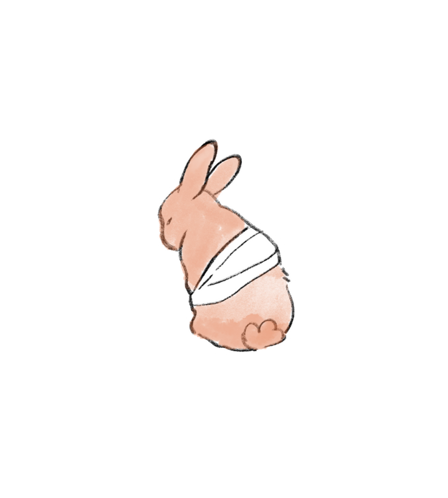 Bandaged Bunny Sticker