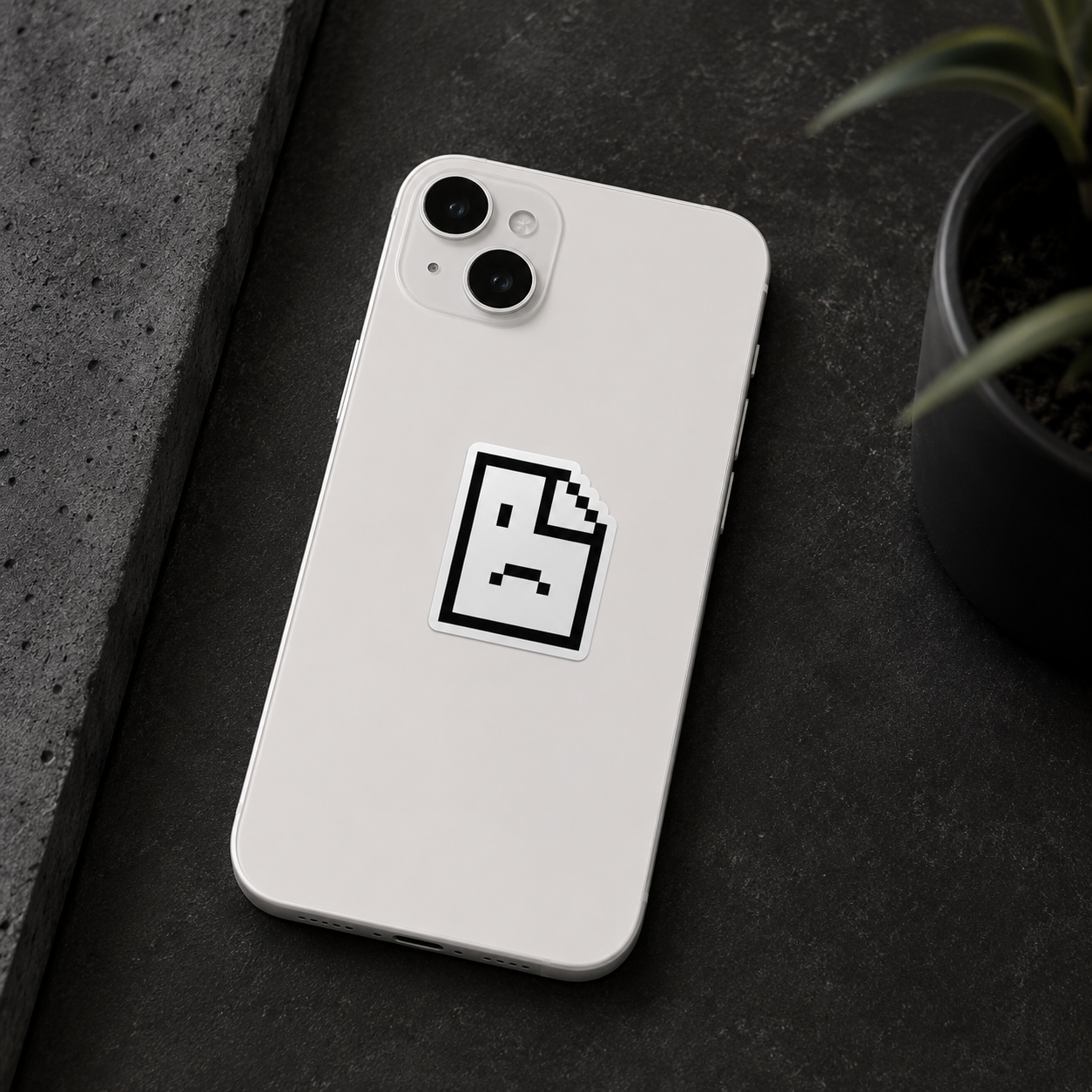 Sad File Icon Sticker