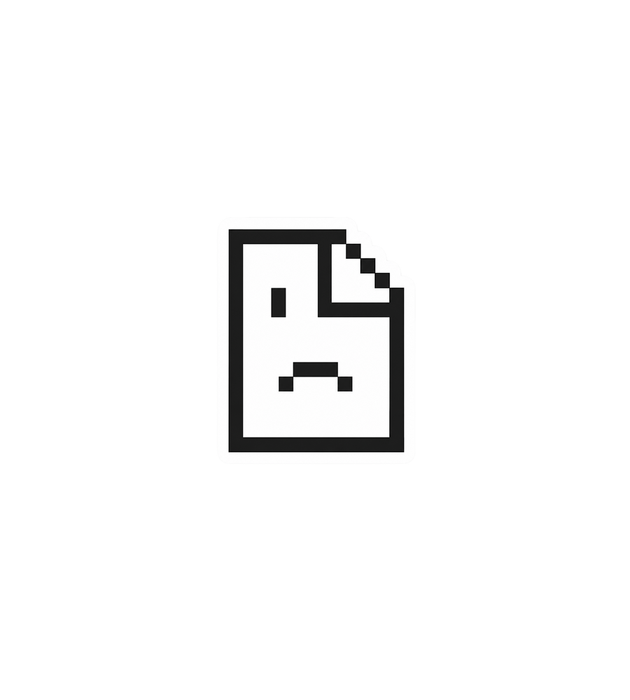 Sad File Icon Sticker