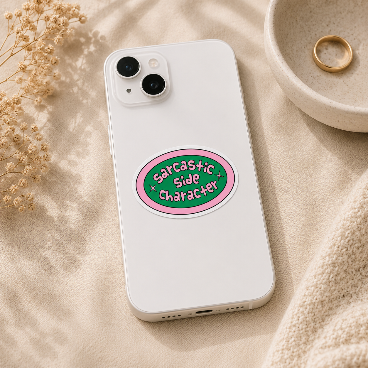 Sarcastic Side Character Sticker