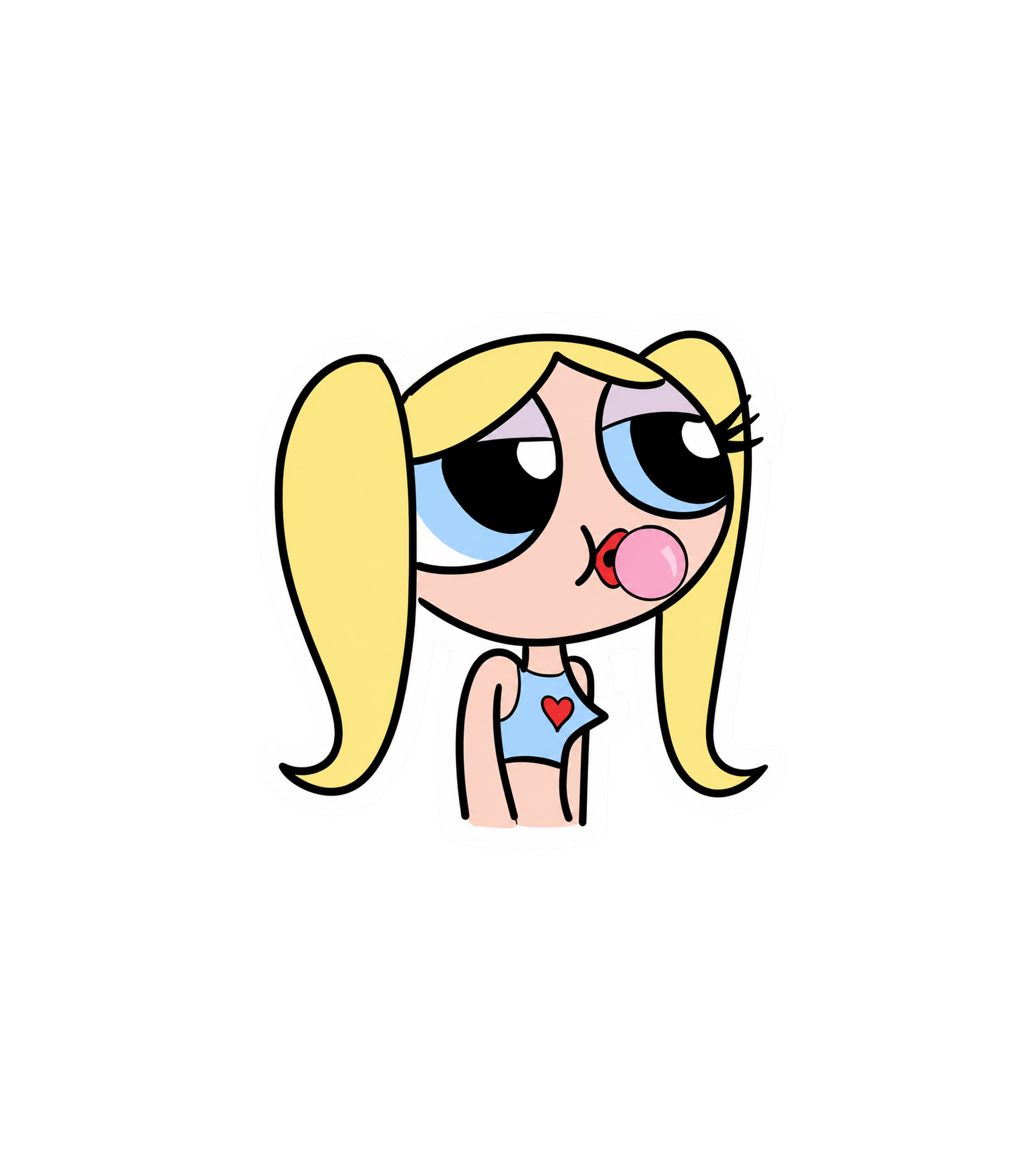 Sassy Bubblegum Girl Sticker