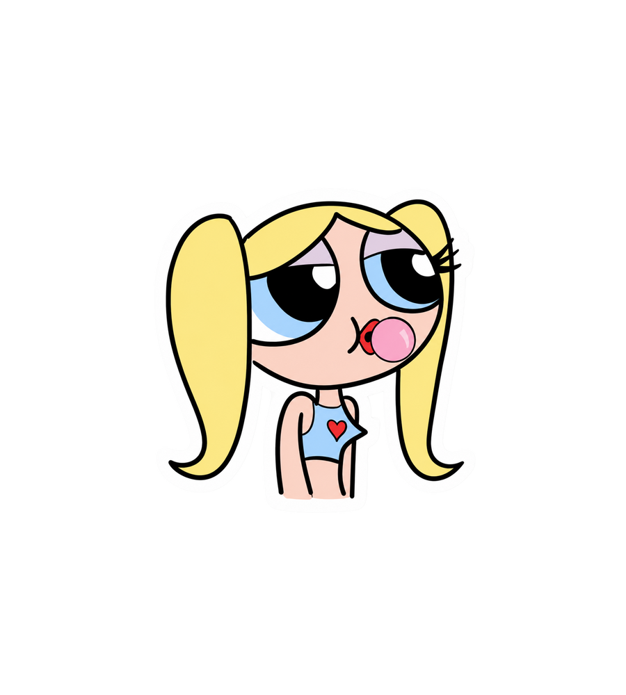 Sassy Bubblegum Girl Sticker