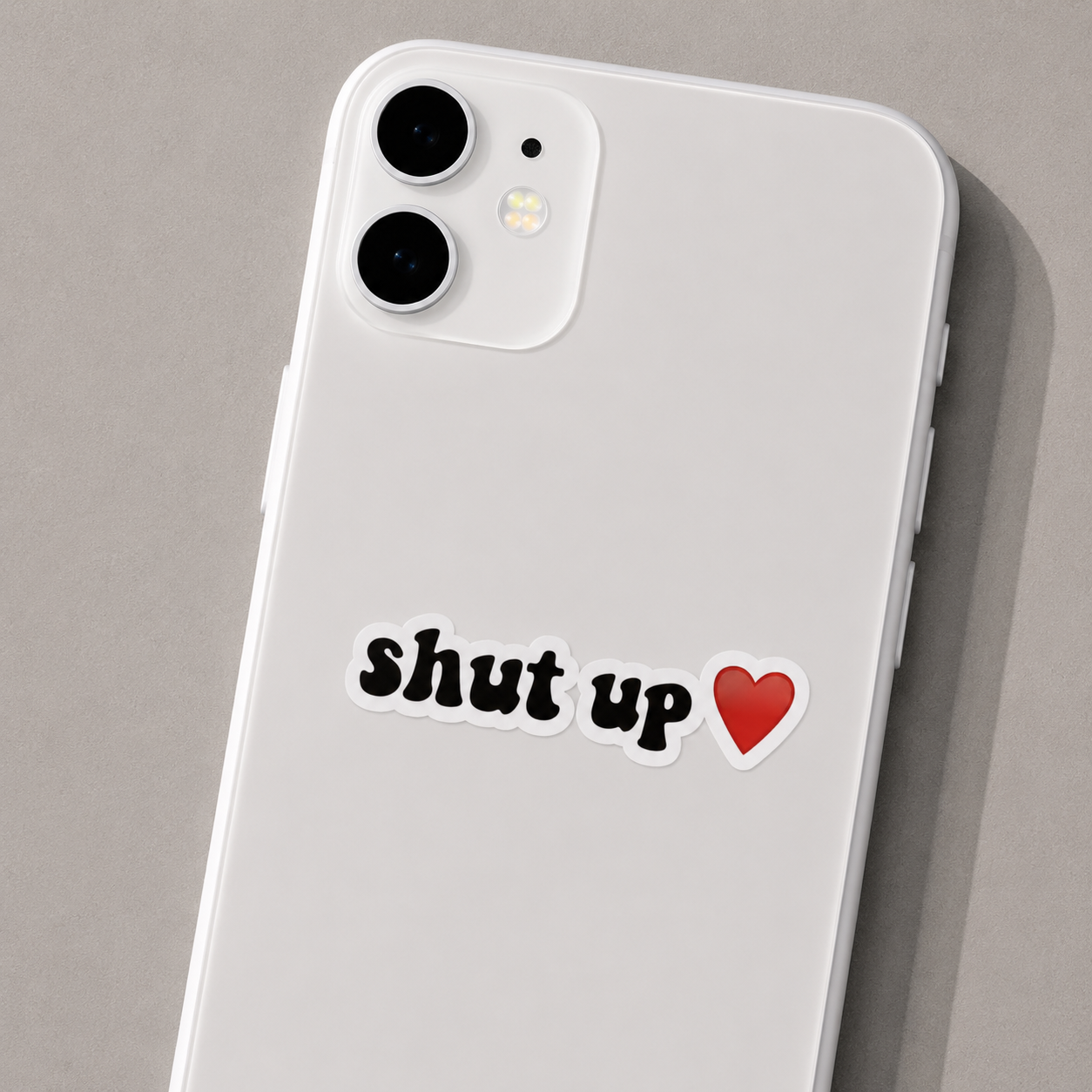 Shut Up Heart Sticker