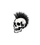 Skull Punk Vinyl Sticker