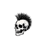 Skull Punk Vinyl Sticker