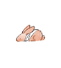 Sleepy Bunny Sticker