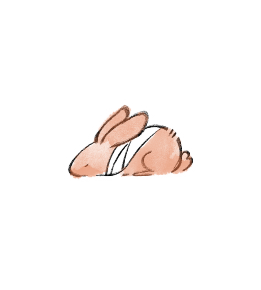 Sleepy Bunny Sticker