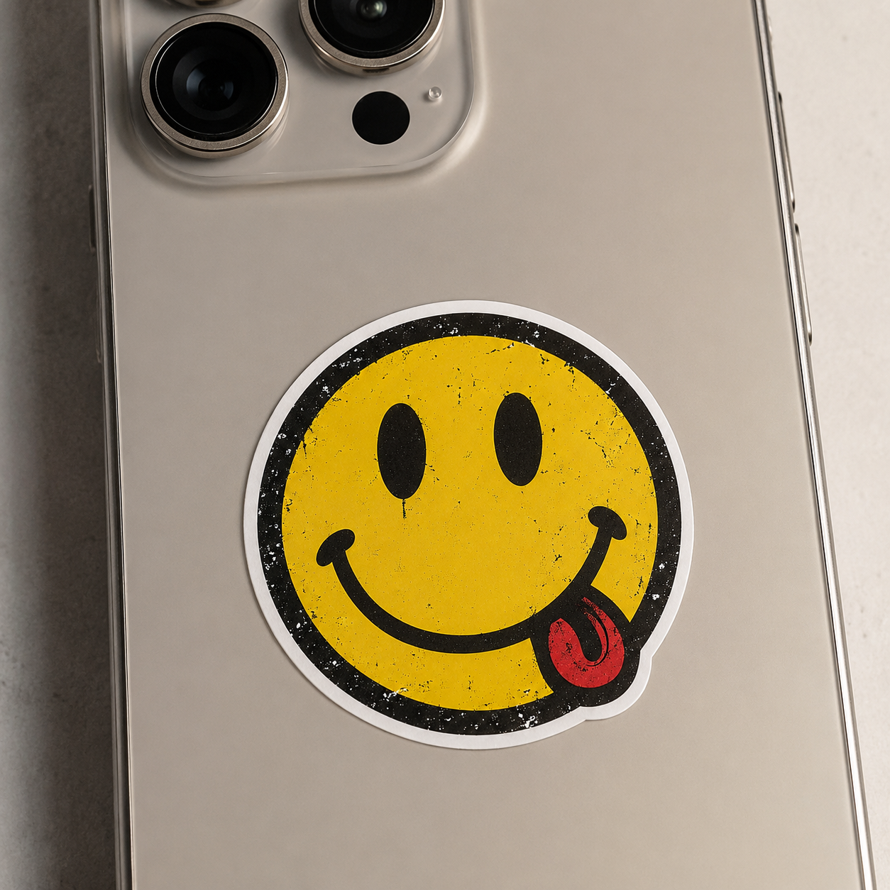 Trippy Smiley Vinyl Sticker