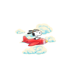 Snoopy Pilot Airplane Sticker
