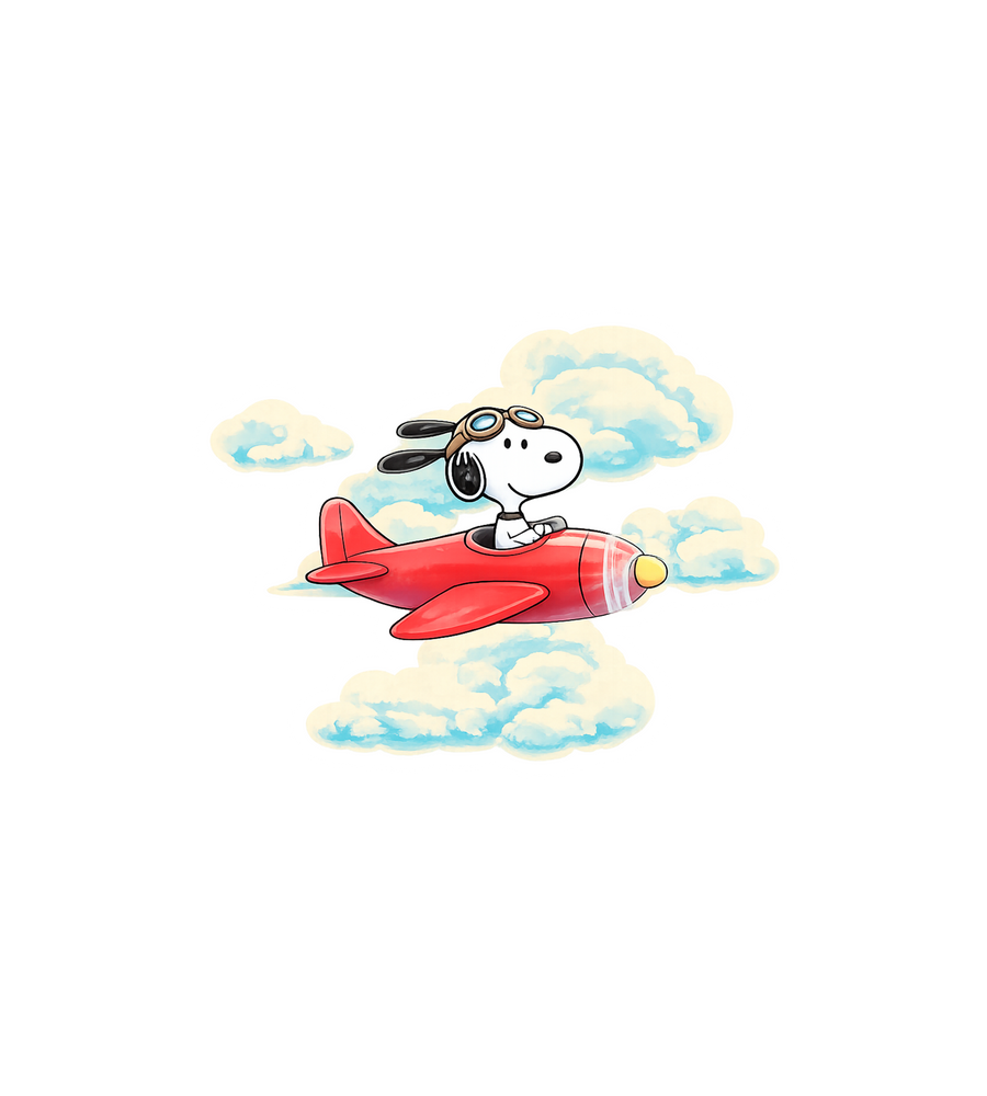 Snoopy Pilot Airplane Sticker