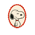 Snoopy Vintage Frame Vinyl Sticker