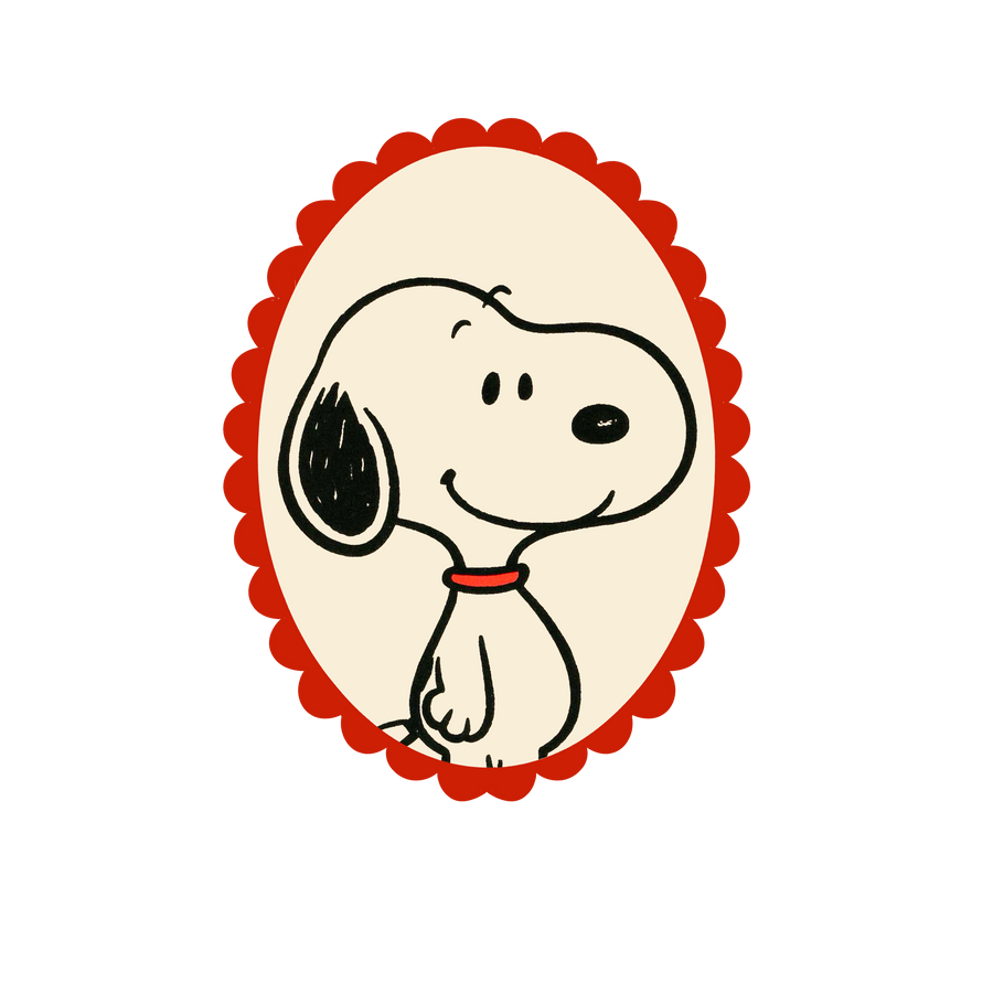 Snoopy Vintage Frame Vinyl Sticker