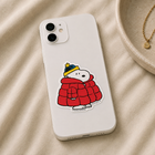 Snoopy Red Puffer Jacket Sticker
