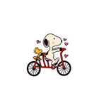 Snoopy & Woodstock Tandem Bike Sticker