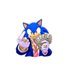Dripped Sonic Vinyl Sticker