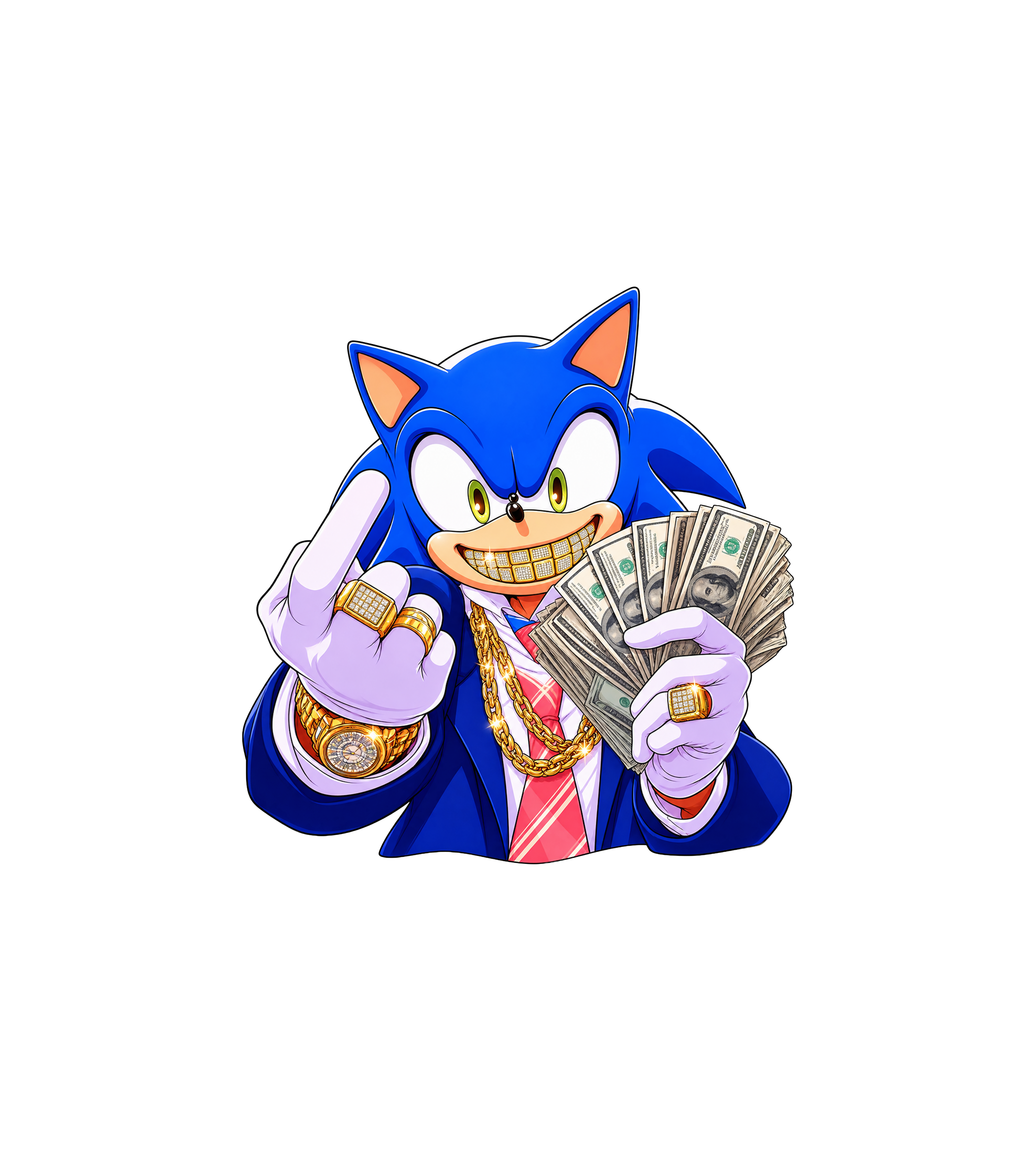 Dripped Sonic Vinyl Sticker