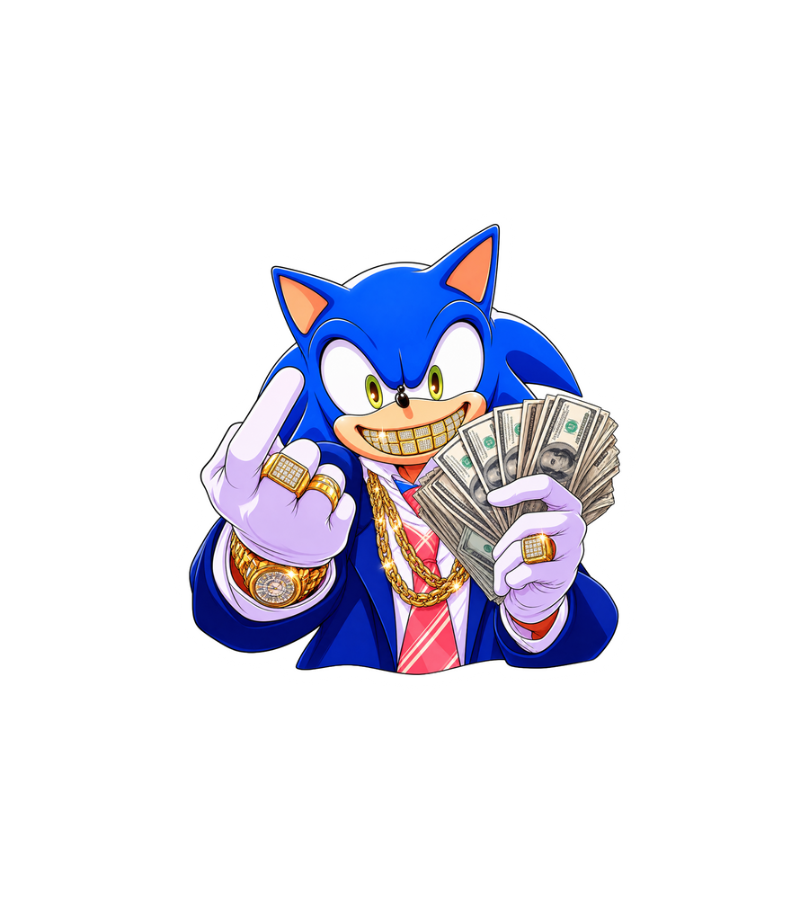 Dripped Sonic Vinyl Sticker