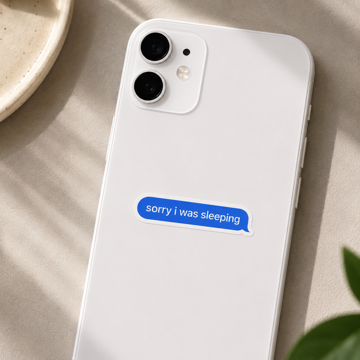 Sorry I Was Sleeping Text Message Sticker