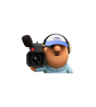 Special TV Crew Cameraman Sticker