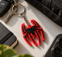 Spider-Man Logo Keychain – Red & Black