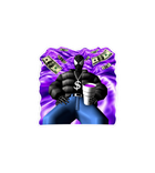 Purple Money Spider Sticker