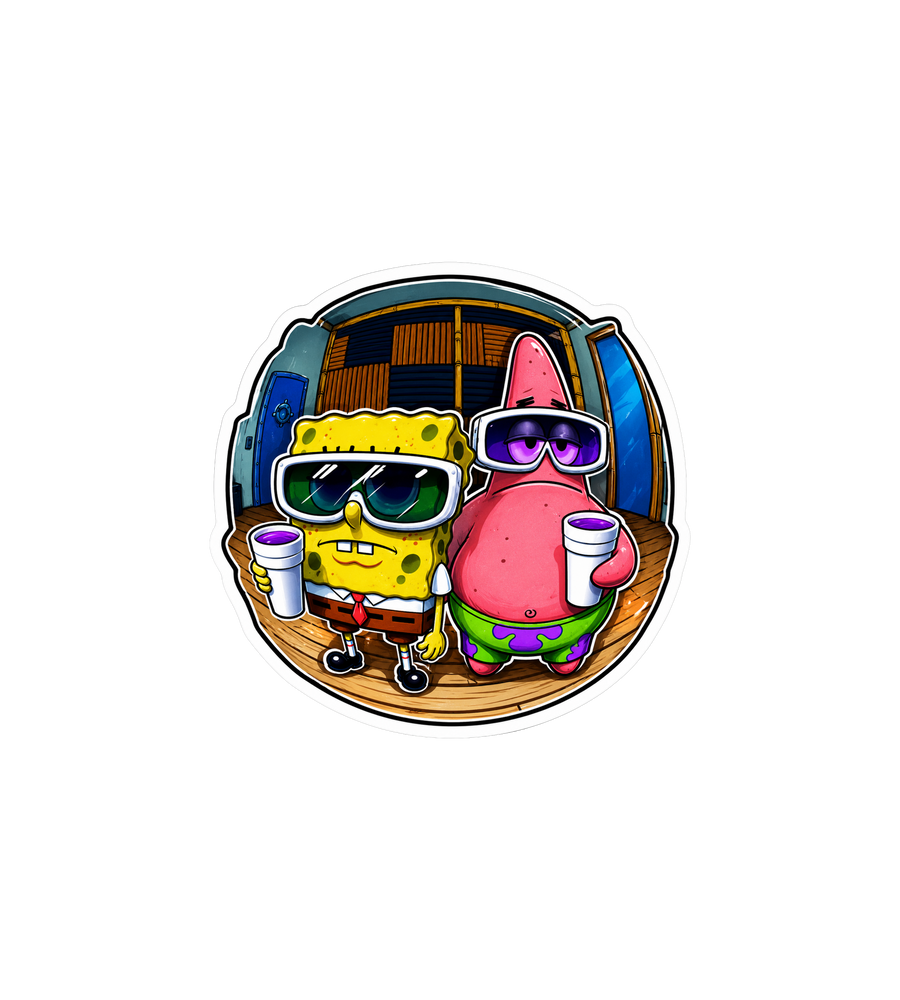 SpongeBob & Patrick Double Cup Sticker