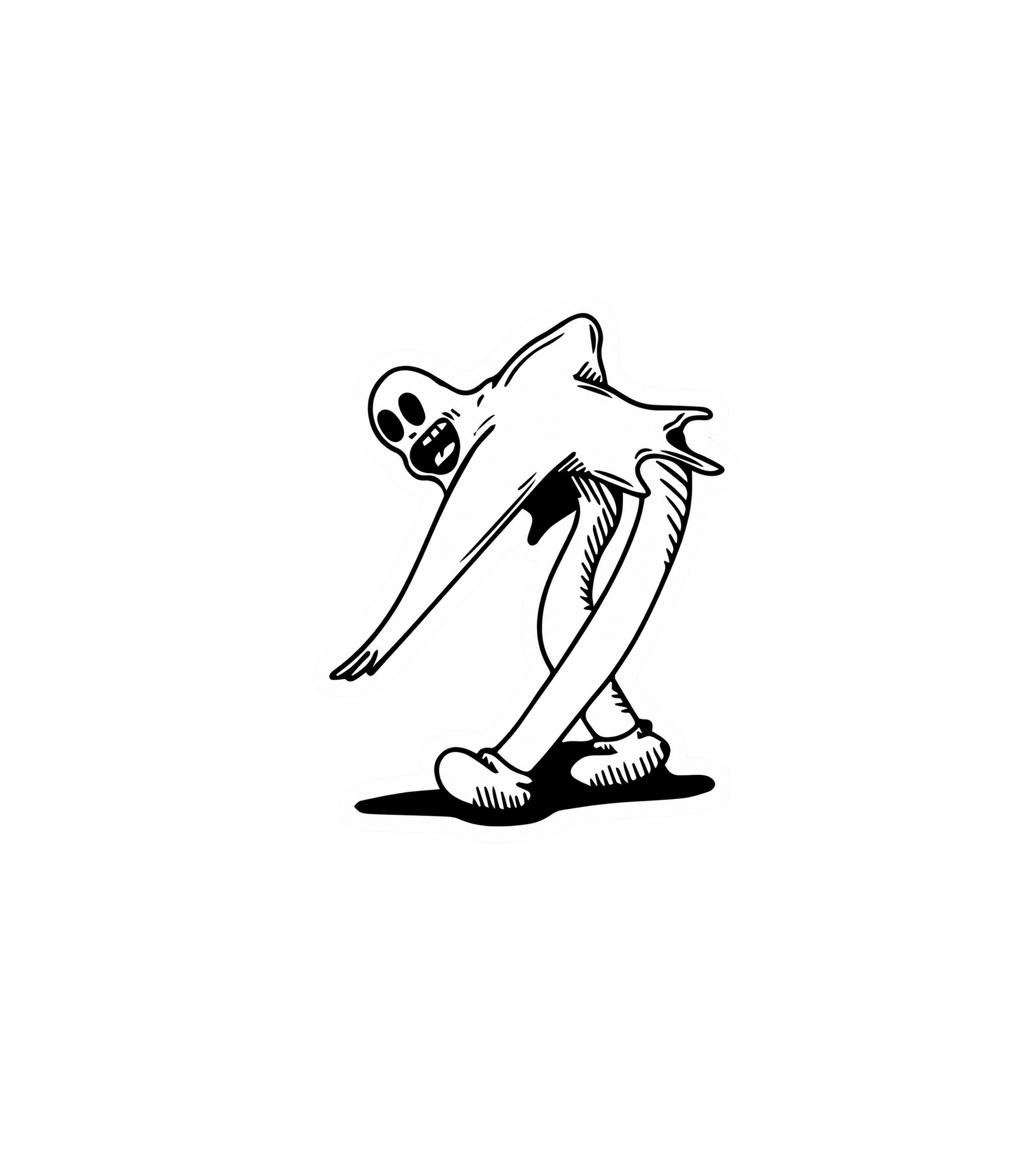 Spooky Sheet Ghost Sticker