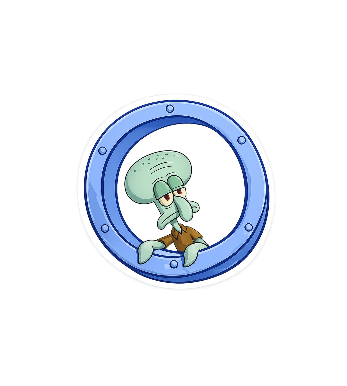 Squidward Window Sticker