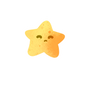 Sleepy Golden Star Sticker