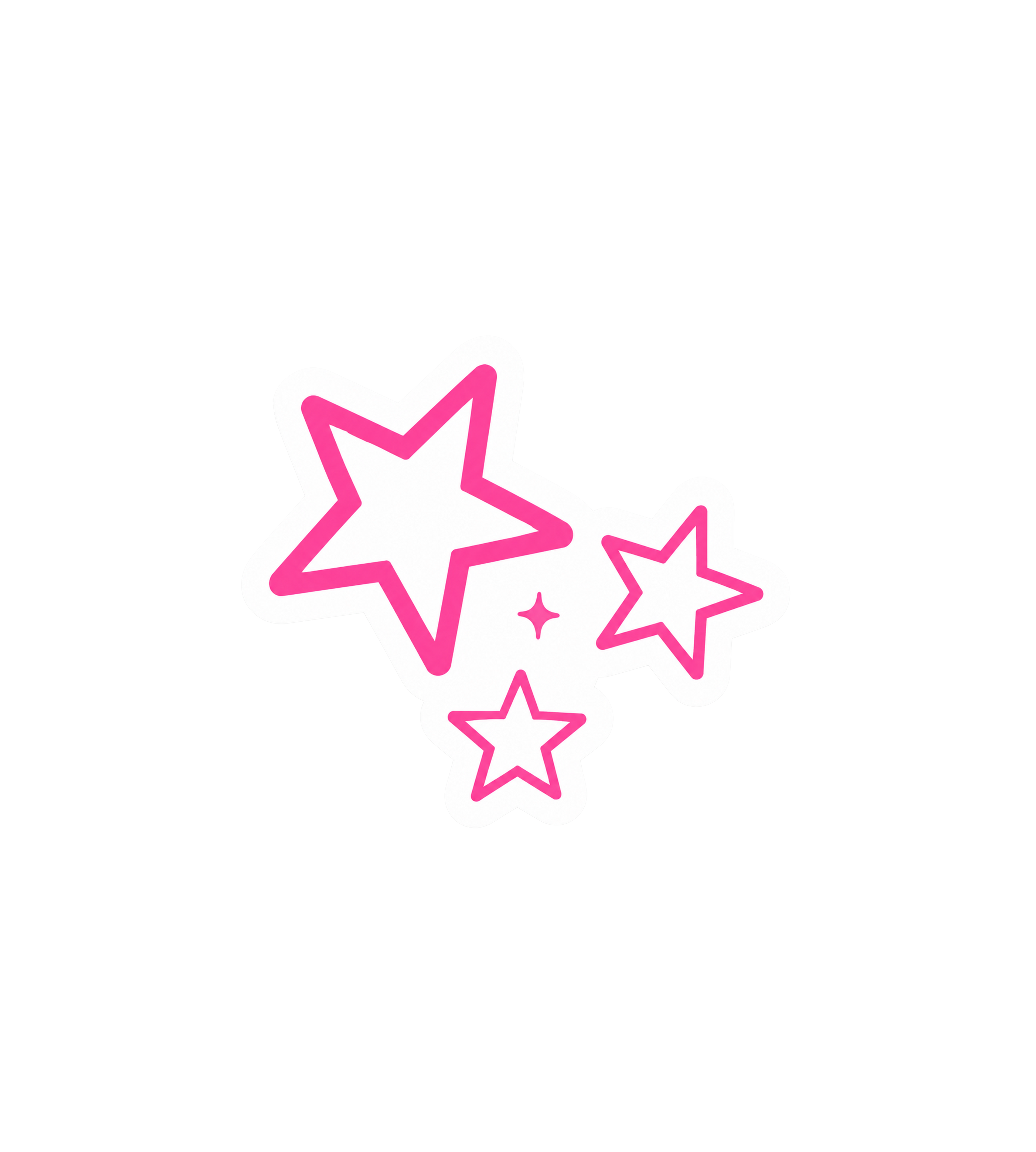 Pink Stars Vinyl Sticker