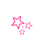 Pink Stars Vinyl Sticker