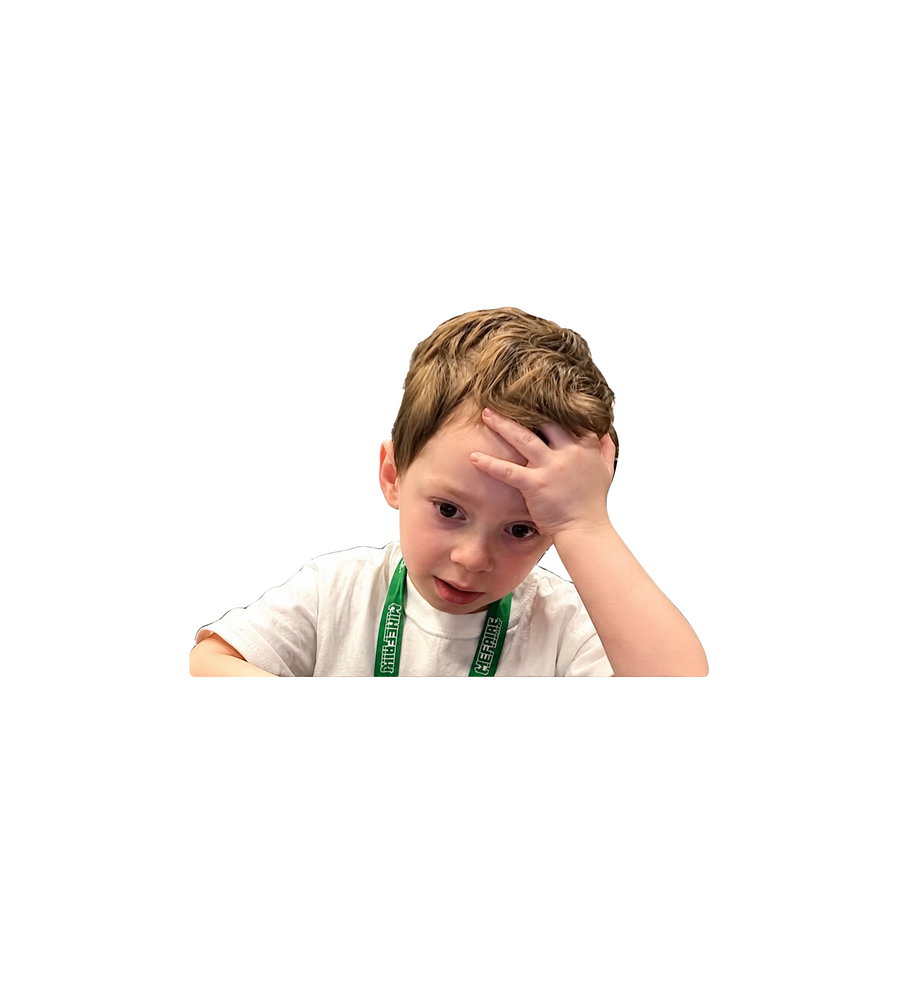 Stressed Facepalm Kid Sticker