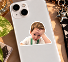 Stressed Facepalm Kid Sticker