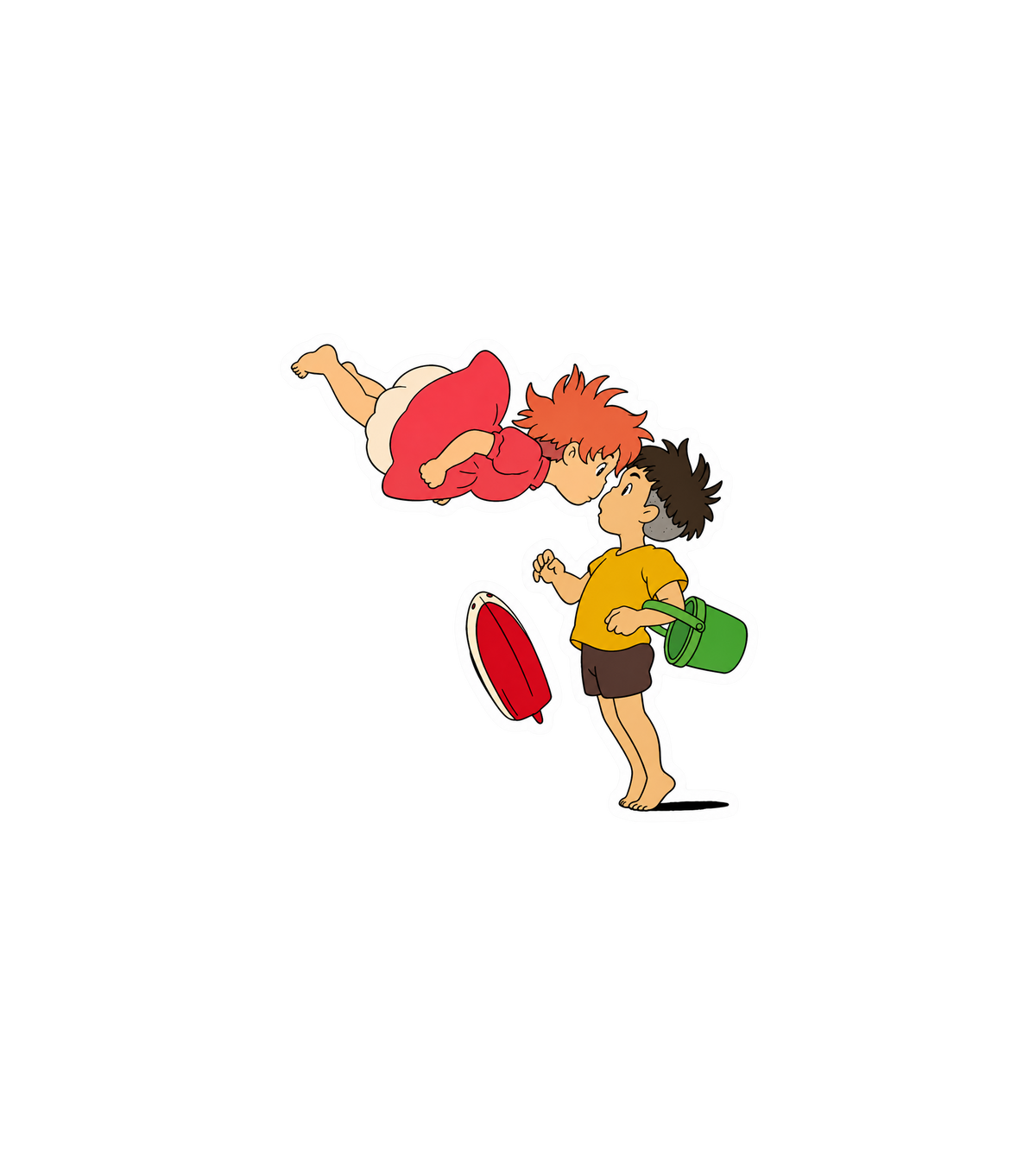 Ponyo & Sosuke Kiss Sticker
